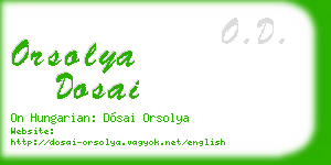 orsolya dosai business card