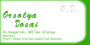 orsolya dosai business card